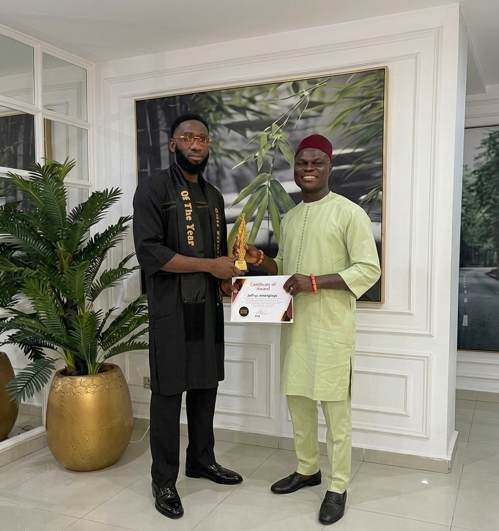 Receiving the CEO Under 40s Award
